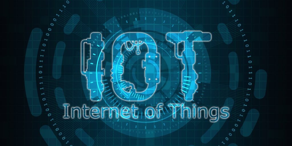 Internet of Things - grafika z liter IoT